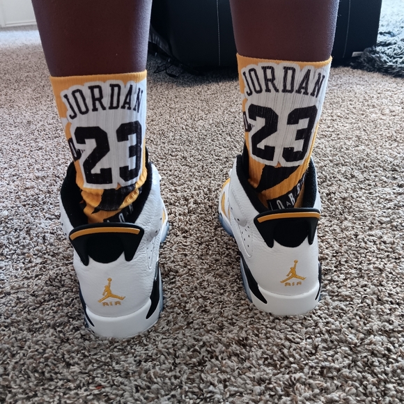 Jordan 6 yellow ochre socks - Picture 3 of 6
